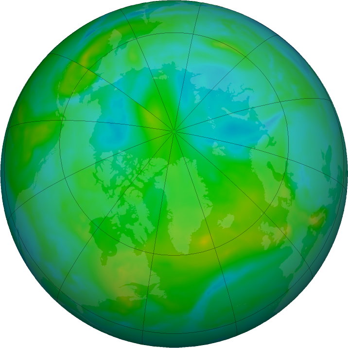 Arctic ozone map for 05 August 2023